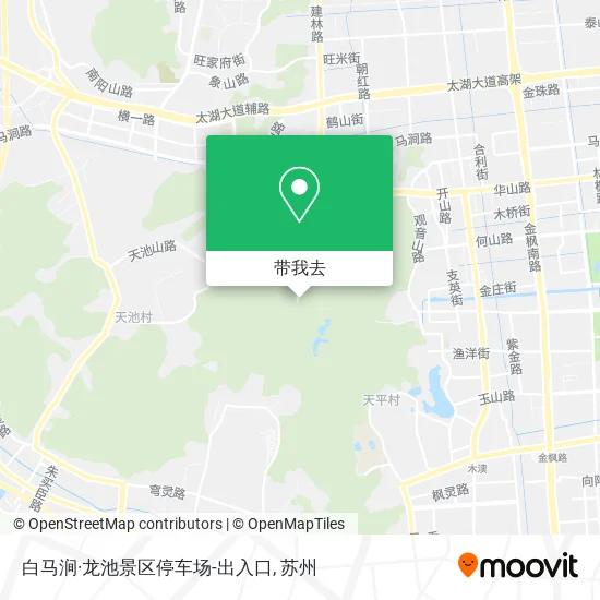 白马涧·龙池景区停车场-出入口地图