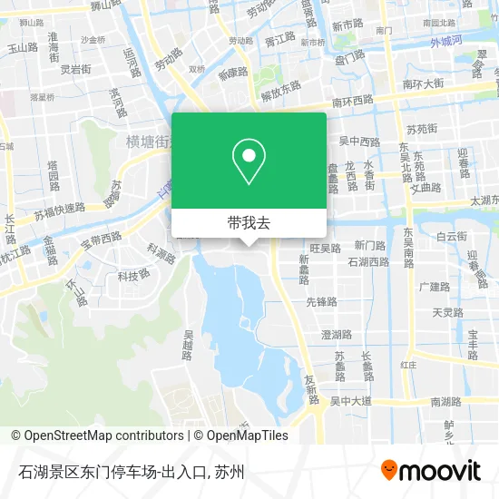 石湖景区东门停车场-出入口地图