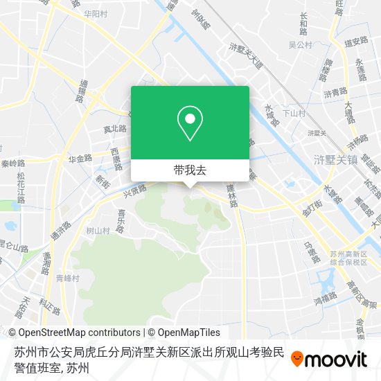 苏州市公安局虎丘分局浒墅关新区派出所观山考验民警值班室地图