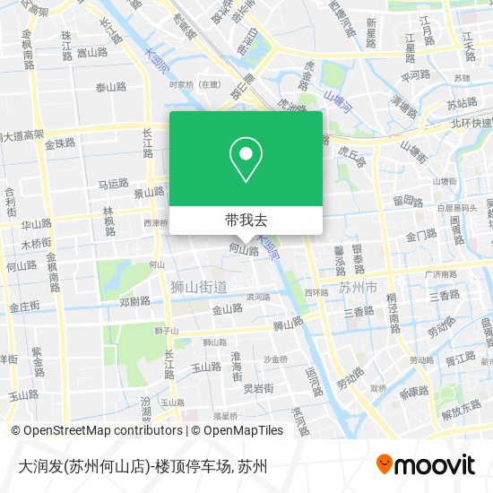 大润发(苏州何山店)-楼顶停车场地图