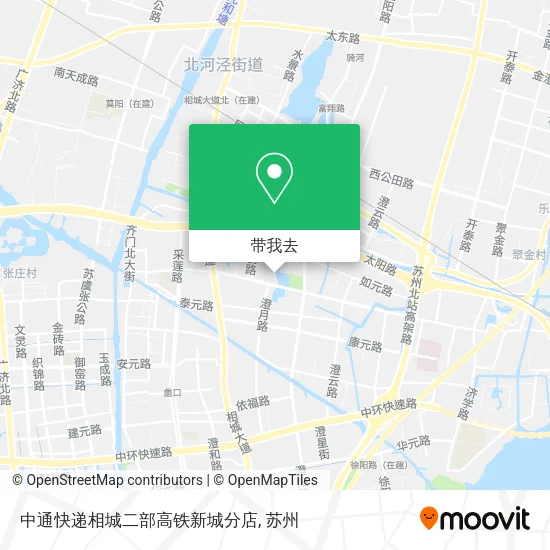 中通快递相城二部高铁新城分店地图