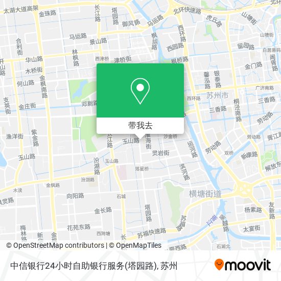 中信银行24小时自助银行服务(塔园路)地图