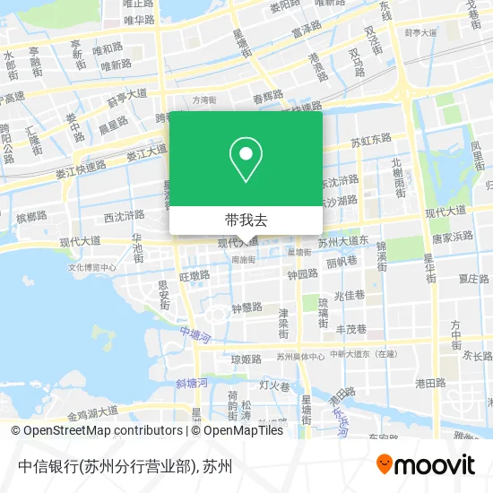 中信银行(苏州分行营业部)地图