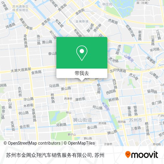 苏州市金阊众翔汽车销售服务有限公司地图