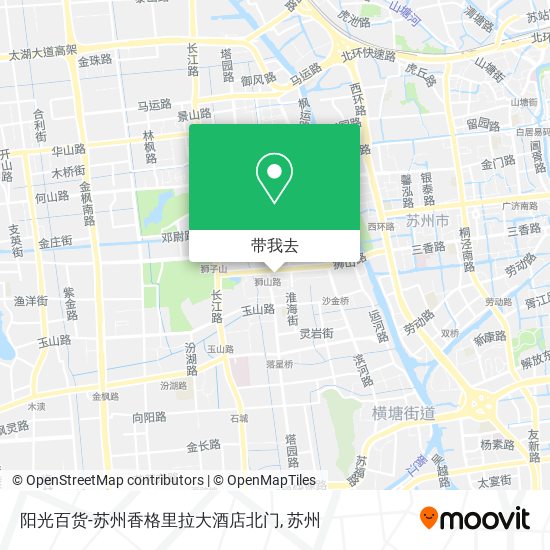 阳光百货-苏州香格里拉大酒店北门地图