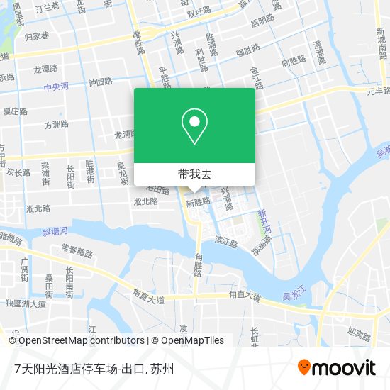 7天阳光酒店停车场-出口地图