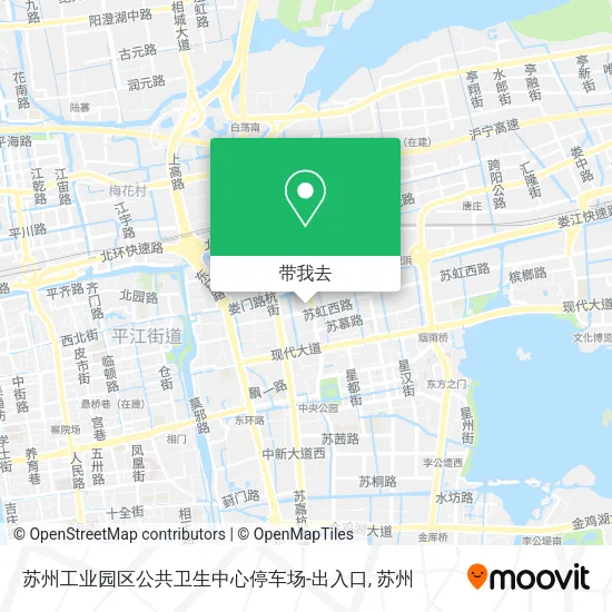苏州工业园区公共卫生中心停车场-出入口地图