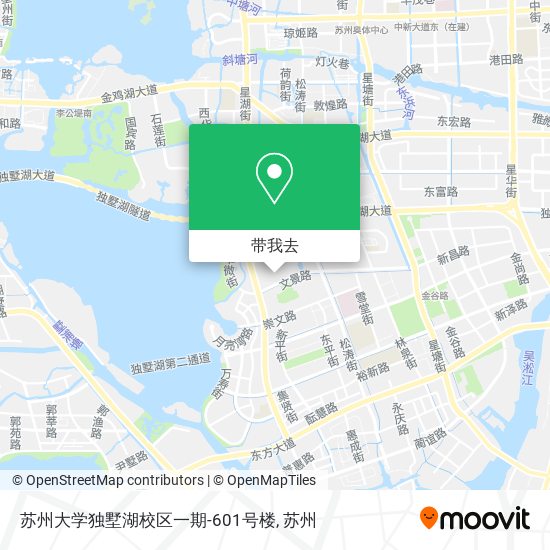 苏州大学独墅湖校区一期-601号楼地图