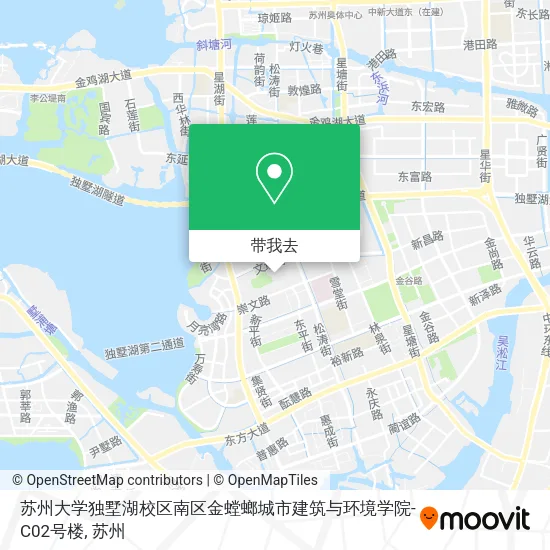 苏州大学独墅湖校区南区金螳螂城市建筑与环境学院-C02号楼地图