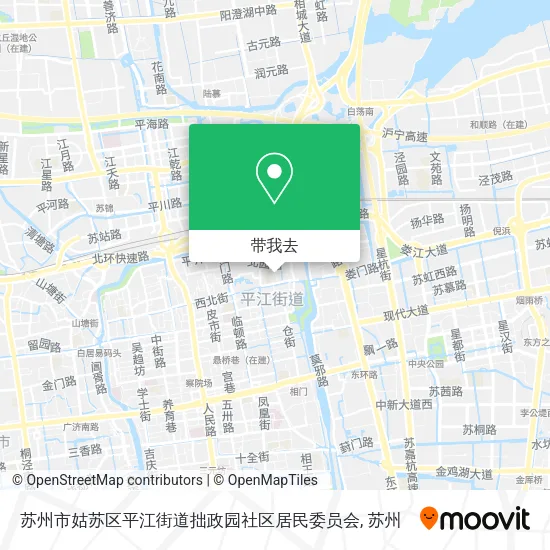 苏州市姑苏区平江街道拙政园社区居民委员会地图