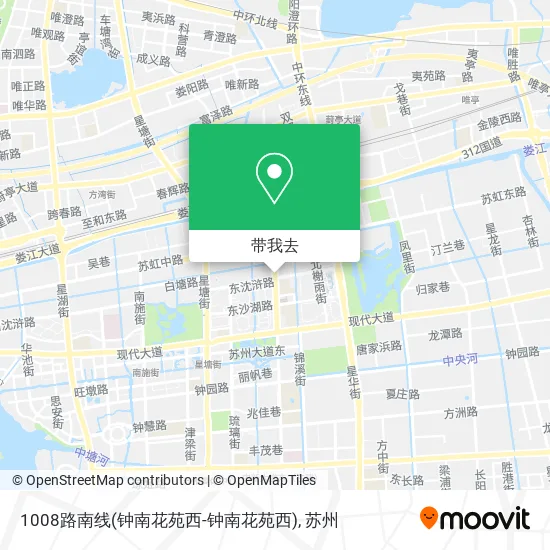 1008路南线(钟南花苑西-钟南花苑西)地图