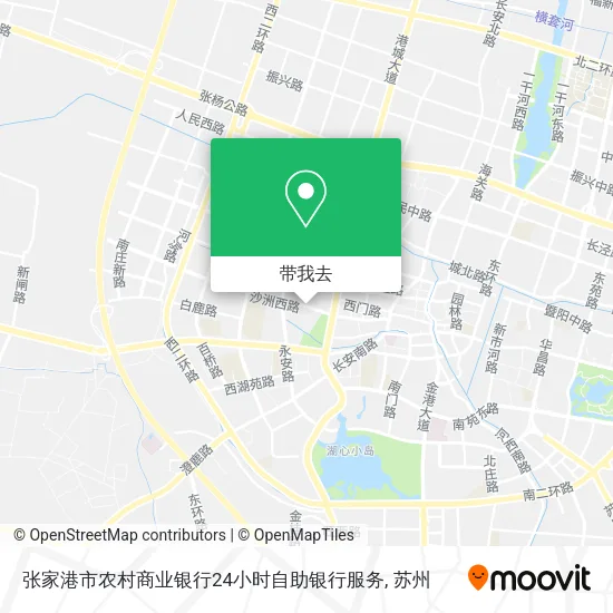 张家港市农村商业银行24小时自助银行服务地图
