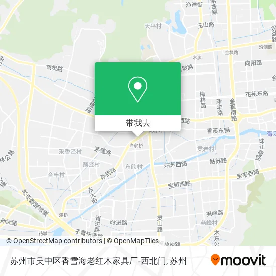 苏州市吴中区香雪海老红木家具厂-西北门地图