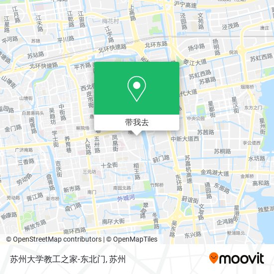 苏州大学教工之家-东北门地图