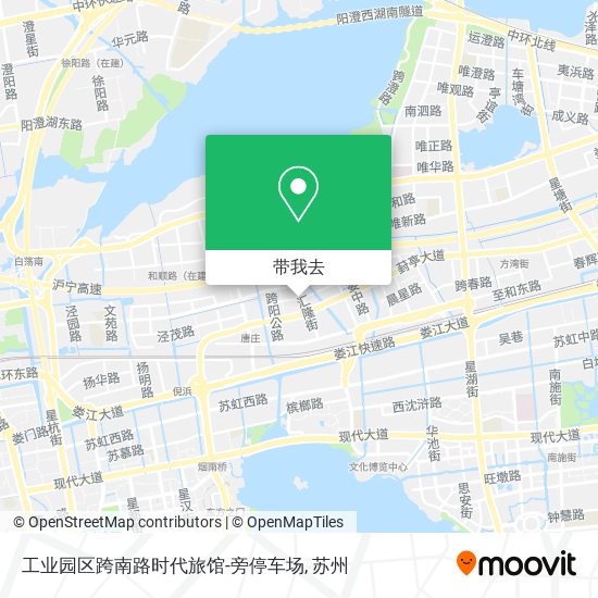 工业园区跨南路时代旅馆-旁停车场地图