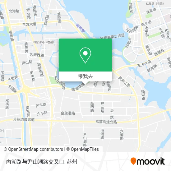 向湖路与尹山湖路交叉口地图
