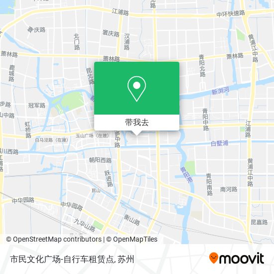 市民文化广场-自行车租赁点地图