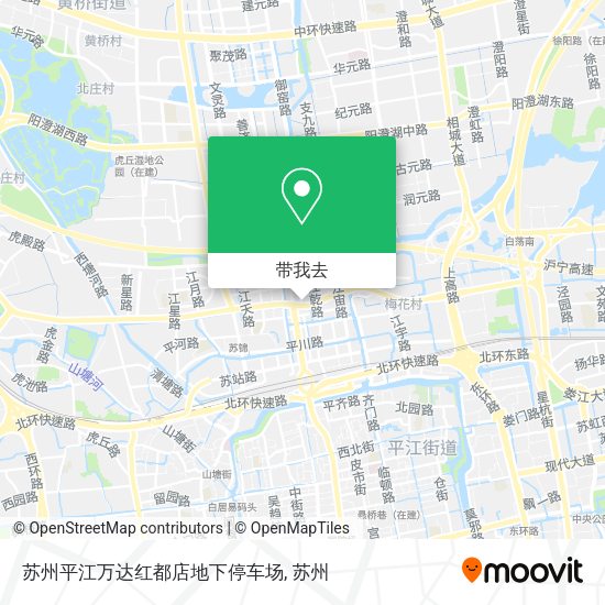 苏州平江万达红都店地下停车场地图