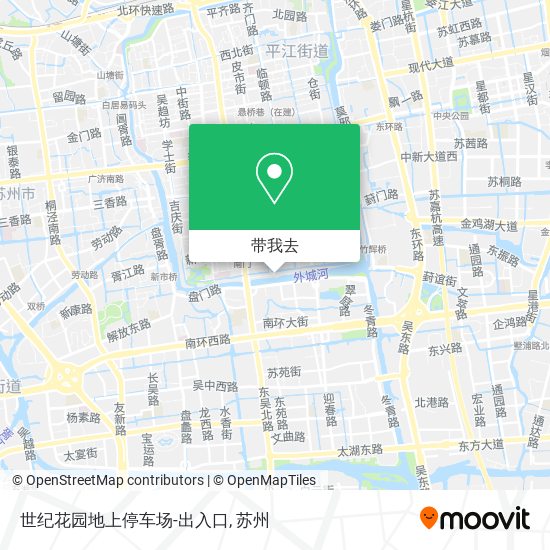 世纪花园地上停车场-出入口地图