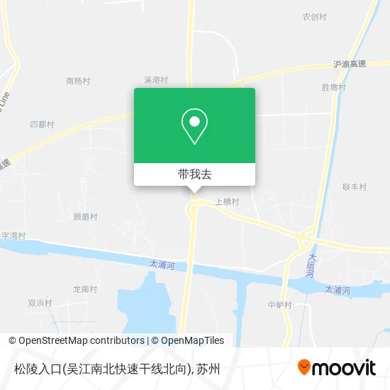 松陵入口(吴江南北快速干线北向)地图