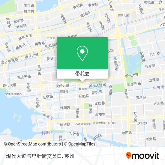 现代大道与星塘街交叉口地图
