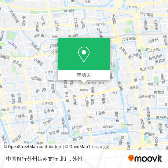 中国银行苏州姑苏支行-北门地图
