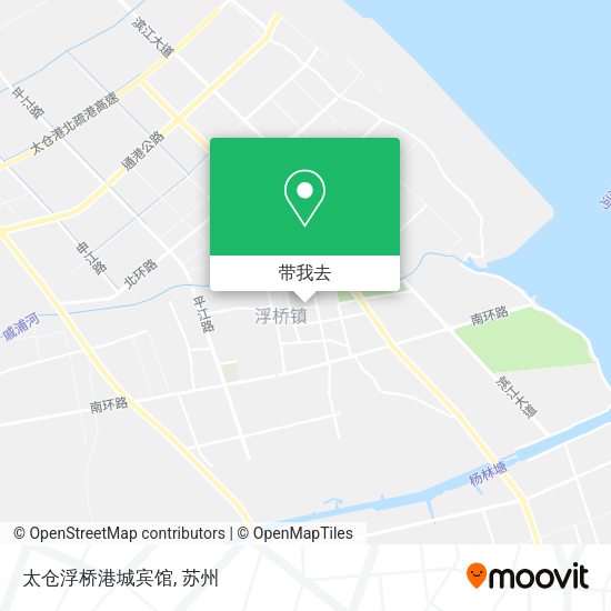 太仓浮桥港城宾馆地图