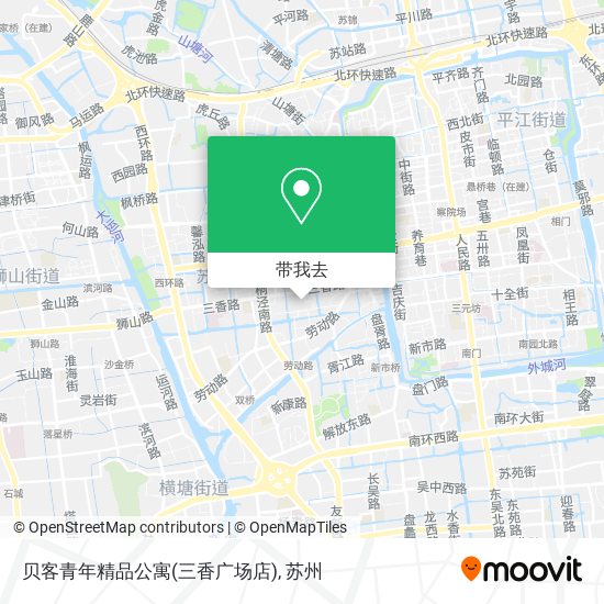 贝客青年精品公寓(三香广场店)地图