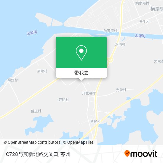 C728与震新北路交叉口地图