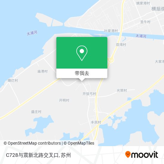 C728与震新北路交叉口地图