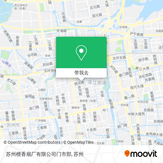 苏州檀香扇厂有限公司门市部地图