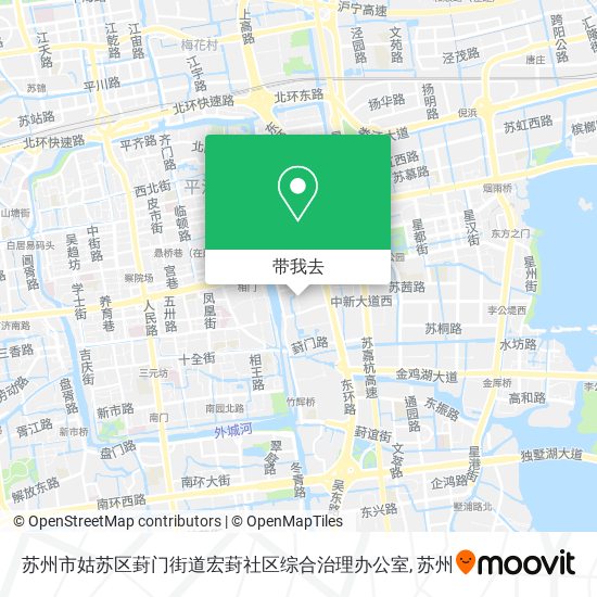 苏州市姑苏区葑门街道宏葑社区综合治理办公室地图