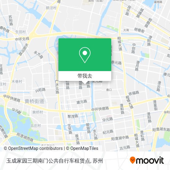 玉成家园三期南门公共自行车租赁点地图