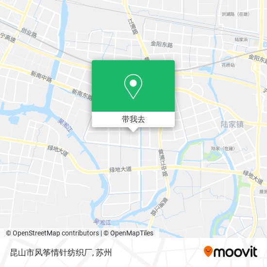 昆山市风筝情针纺织厂地图
