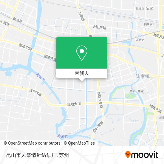 昆山市风筝情针纺织厂地图