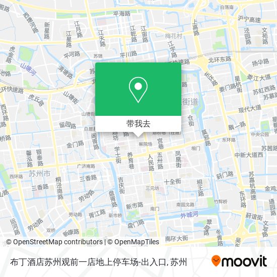 布丁酒店苏州观前一店地上停车场-出入口地图