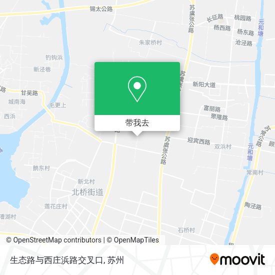生态路与西庄浜路交叉口地图