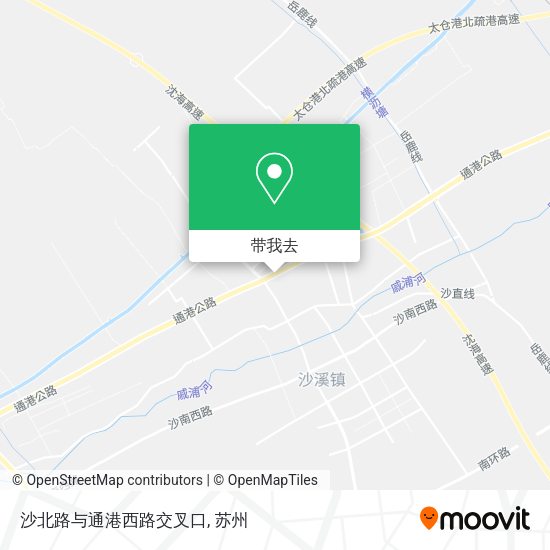 沙北路与通港西路交叉口地图