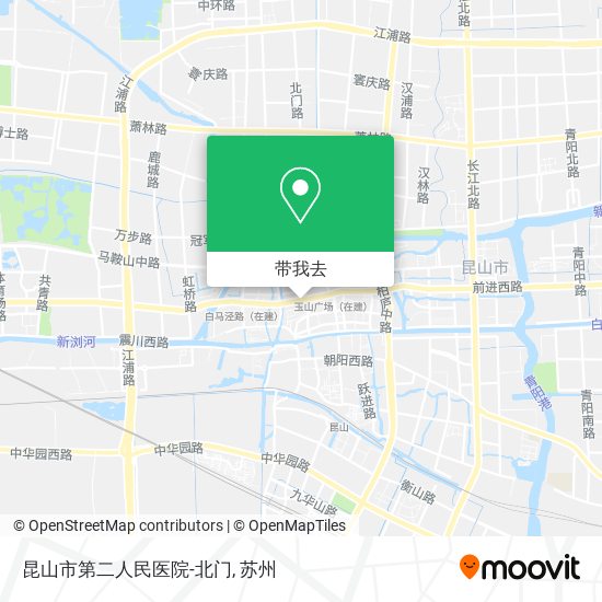 昆山市第二人民医院-北门地图