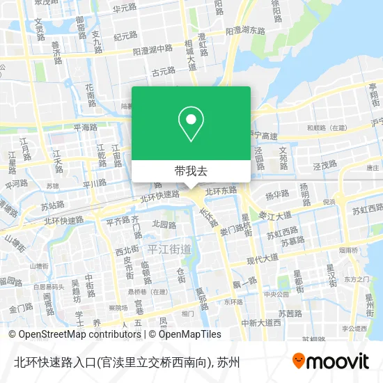 北环快速路入口(官渎里立交桥西南向)地图