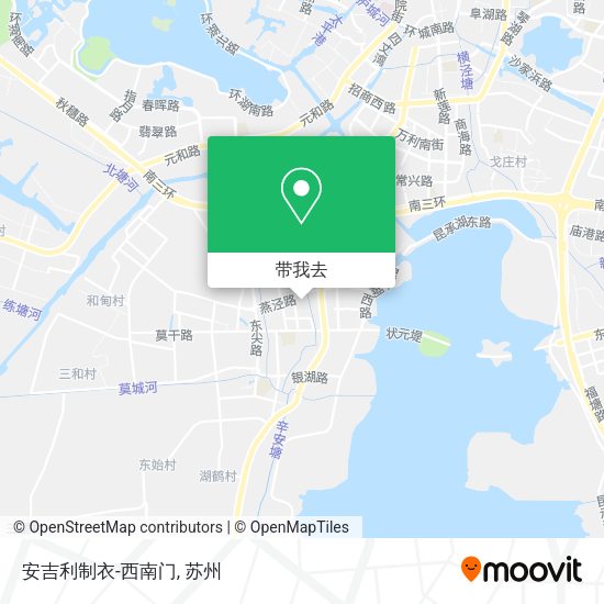 安吉利制衣-西南门地图