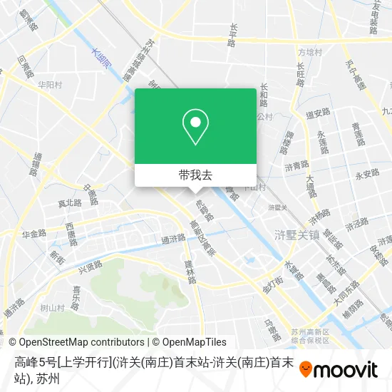 高峰5号[上学开行](浒关(南庄)首末站-浒关(南庄)首末站)地图