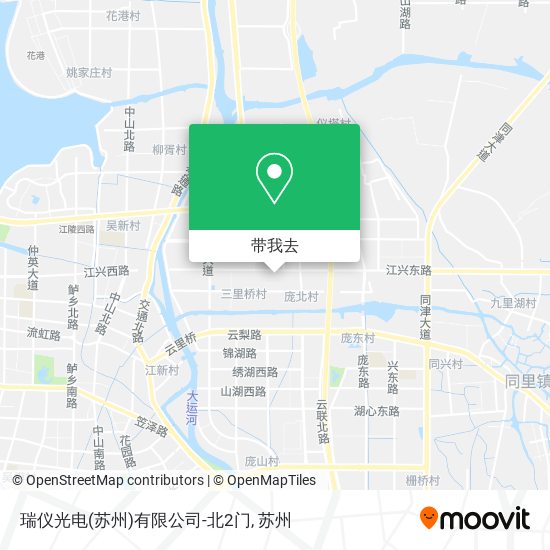 瑞仪光电(苏州)有限公司-北2门地图
