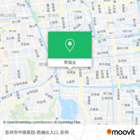 苏州市中医医院-西侧出入口地图