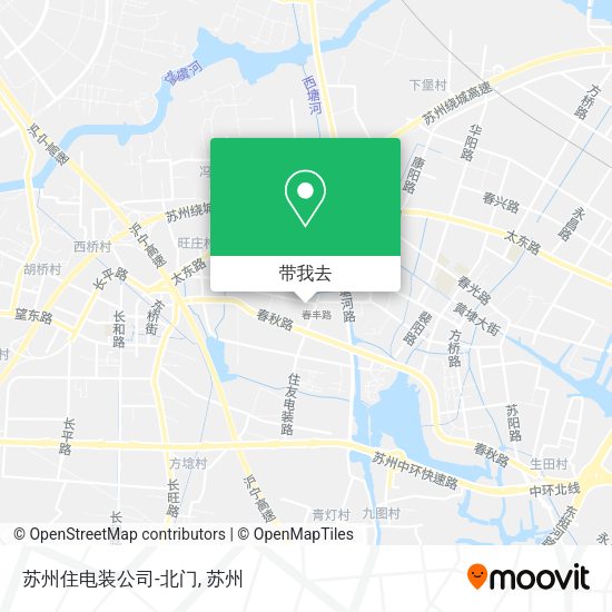 苏州住电装公司-北门地图