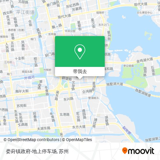 娄葑镇政府-地上停车场地图