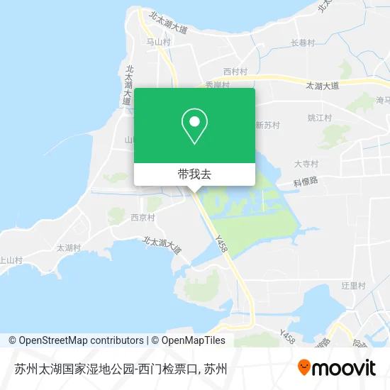 苏州太湖国家湿地公园-西门检票口地图