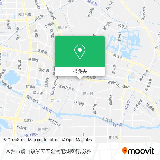 常熟市虞山镇景天五金汽配城商行地图