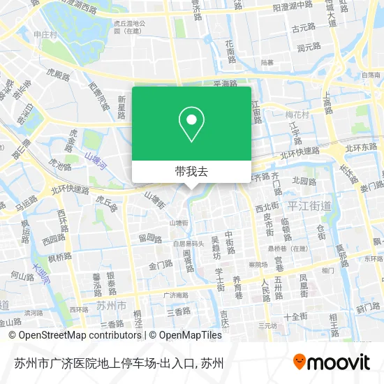 苏州市广济医院地上停车场-出入口地图