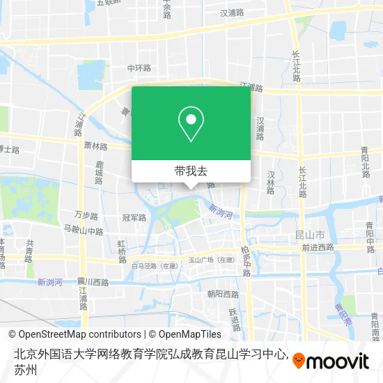 北京外国语大学网络教育学院弘成教育昆山学习中心地图